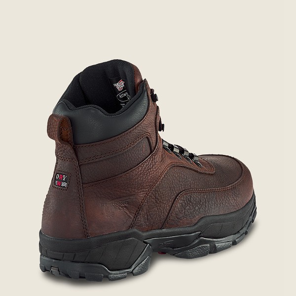 Mens Red Wing Truhiker - 6-inch Waterproof Soft Toe - Hiking Boots Dark Brown - WKU802793